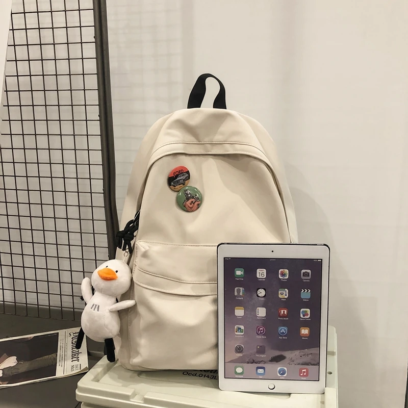 

Fashion Backpack Student New Men Women Book Bags Boy 2021 For Teenage Girls Unisex Nylon College Casual Laptop School Bag Female