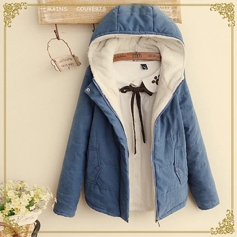 Jacket Women New Women Parkas Autumn Winter Cotton Warm with A Hood Parka Jacket Casual Wool Clothing Outerwear  Winter