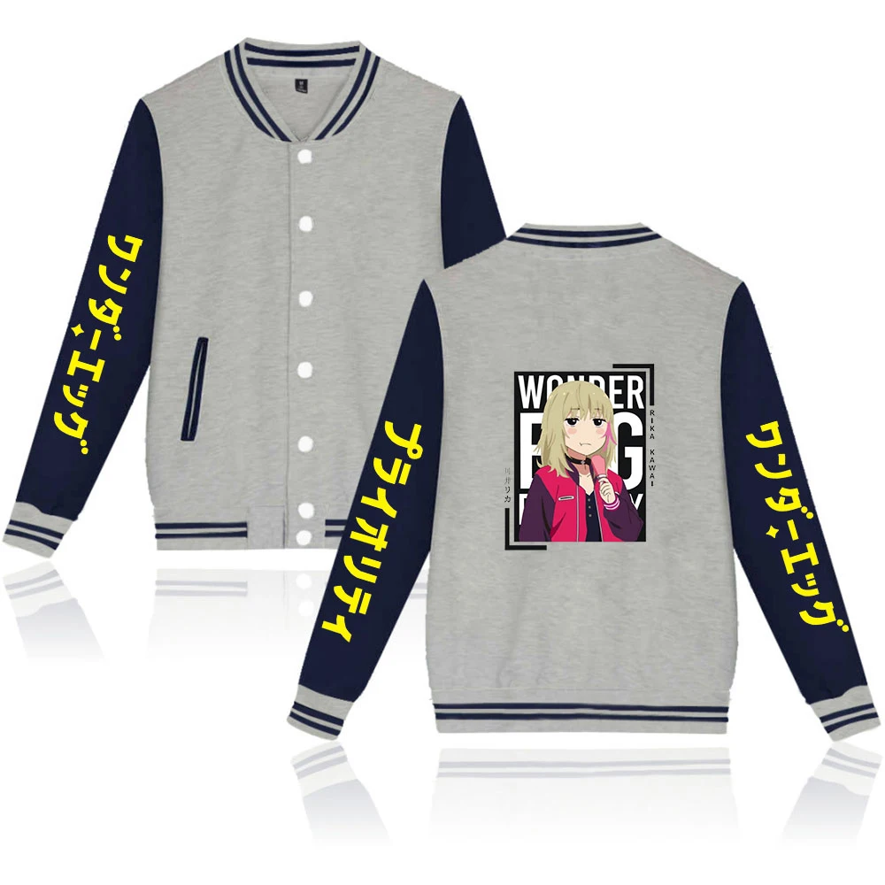

Wonder Egg Priority Tracksuit Baseball Jacket Unisex Sweatshirt Women Men's Jacket Anime Streetwear Fashion Casual Plus Size