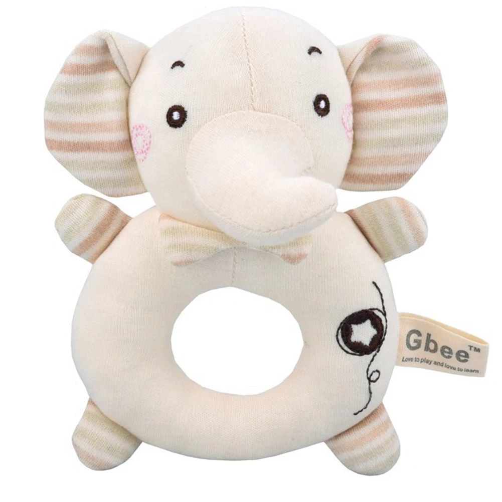 

Baby Rattle Cartoon Cute Animal Pure Cotton Round Hand Rattle Stick Mobile Bed Bell Newborn Baby Comfort Toy Crib Rattle Toy