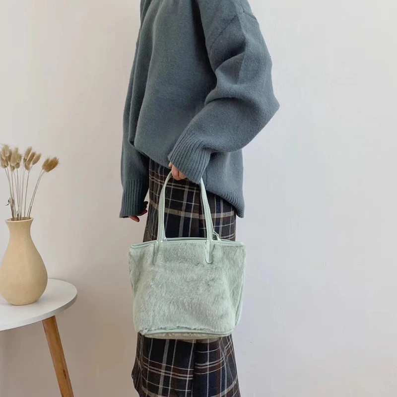 Женская сумка из ангорской шерсти Sunday Повседневная маленькая на плечо