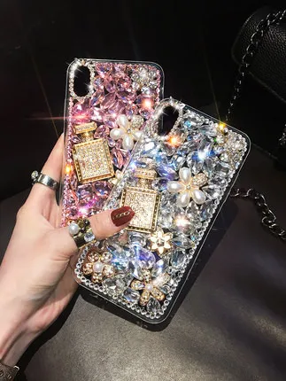 Luxury fashion Diamond Bling perfume bottle Case Cover For Samsung Galaxy j8 j4 j6 2018 PLUS j3 j5 j7 2017 Prime Phone Capa |