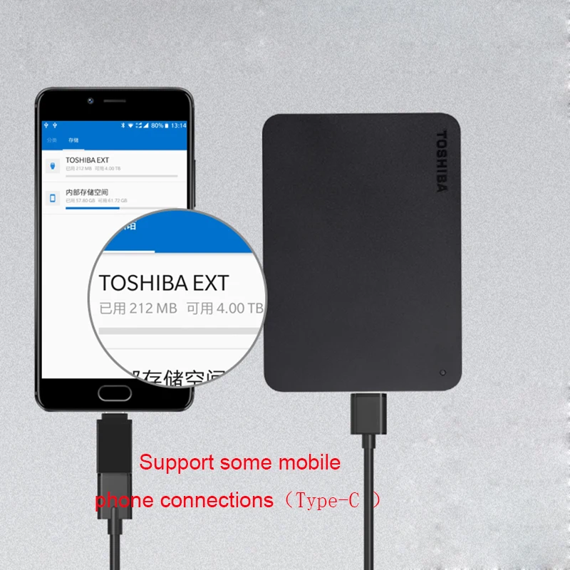 Внешний жесткий диск Toshiba A3 1 ТБ 2 5 дюйма портативный USB 3 0 оригинальный Жесткий