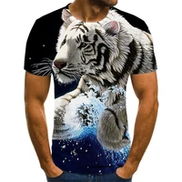 summer 2021 new 3d printed t shirt animal print mens t shirt print casual t shirt o neck hip hop short sleeve size 110 6xl