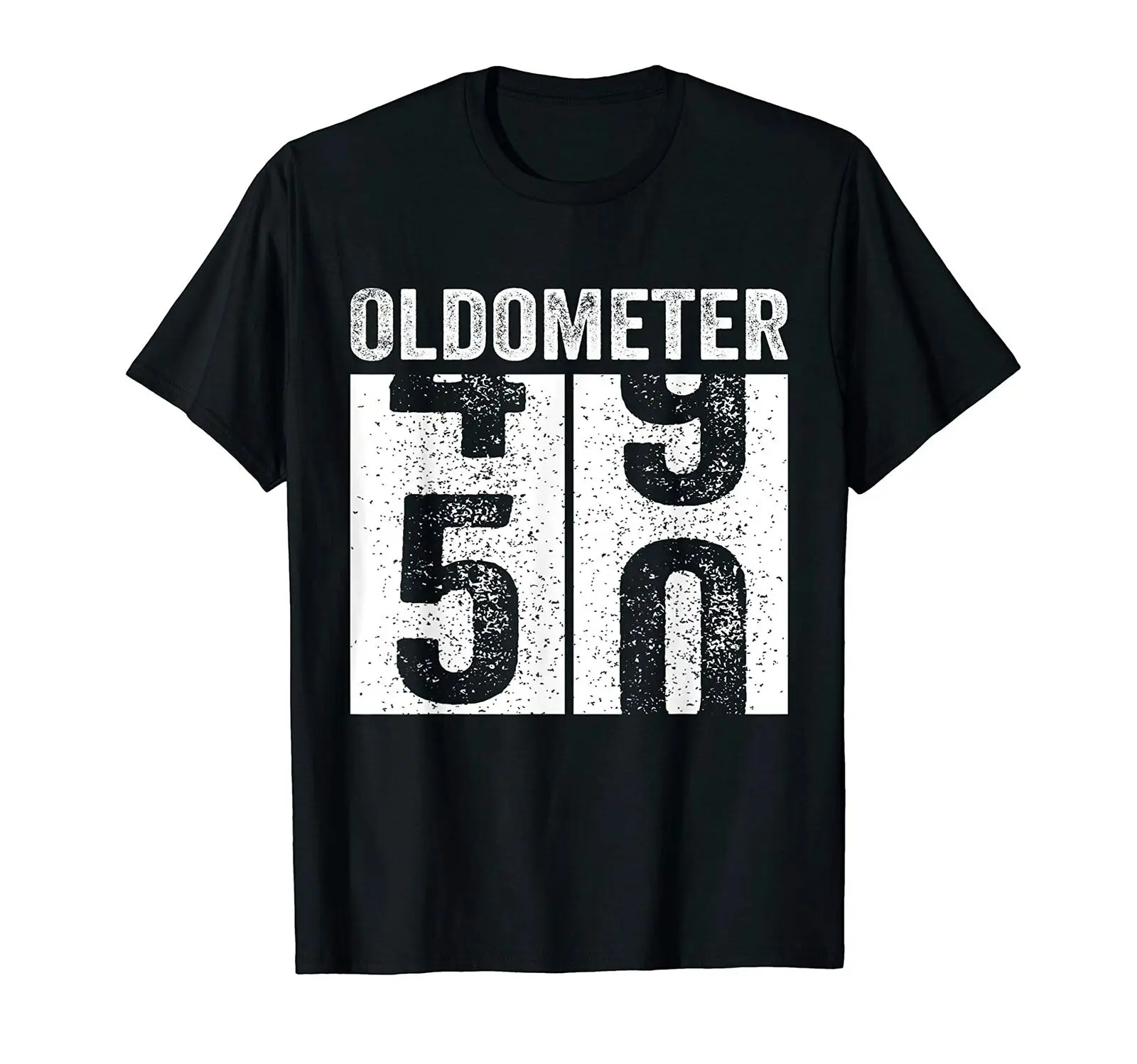 

2021 Summer Men's T-shirt Oldometer 49-50 Shirt 50th Birthday Funny Print Street Cotton O-neck High-quality Oversized T-shirt