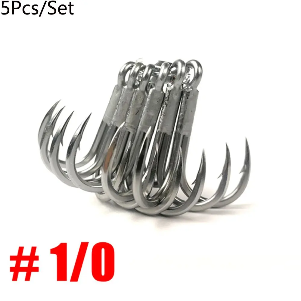 5 шт./компл. рыболовный крючок для морской рыбалки в соленой воде тройные Крючки с