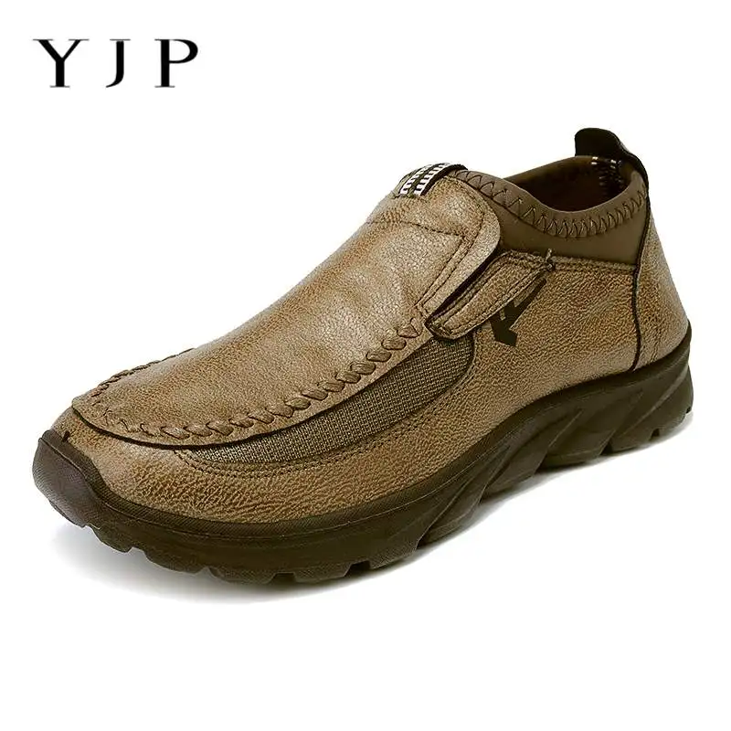 

YJP Men Casual Shoes Loafers Sneakers New Fashion Style Handmade Retro Style Outdoor Leisure Loafers Shoes Men Shoes Size 39-48