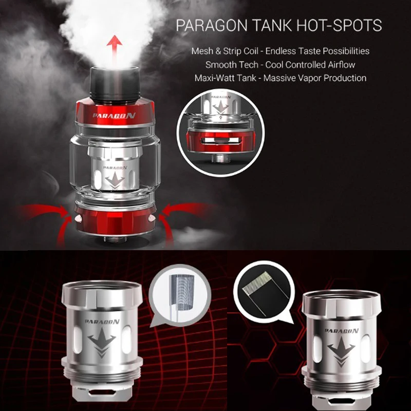 Оригинальный атомайзер VAPTIO PARAGON с 0 15 Ом 2 сетчатая полоса двойные испарители Paragon
