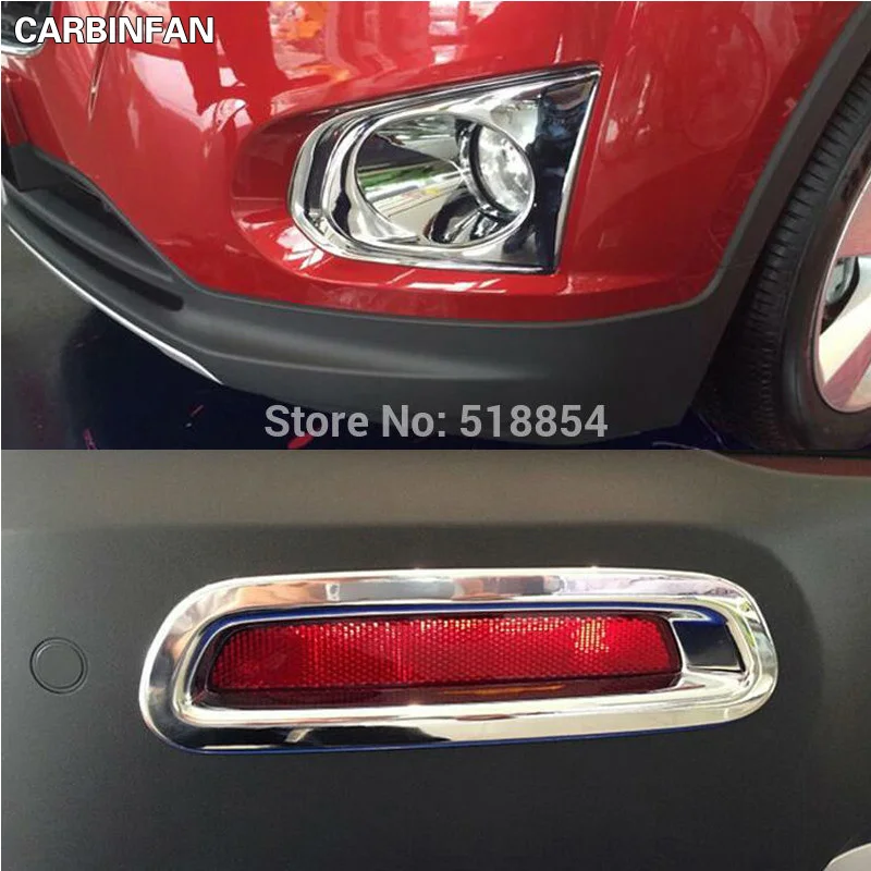 Подходит для CHEVROLET TRAX TRACKER Хромированная передняя + задняя фара бампер вставка
