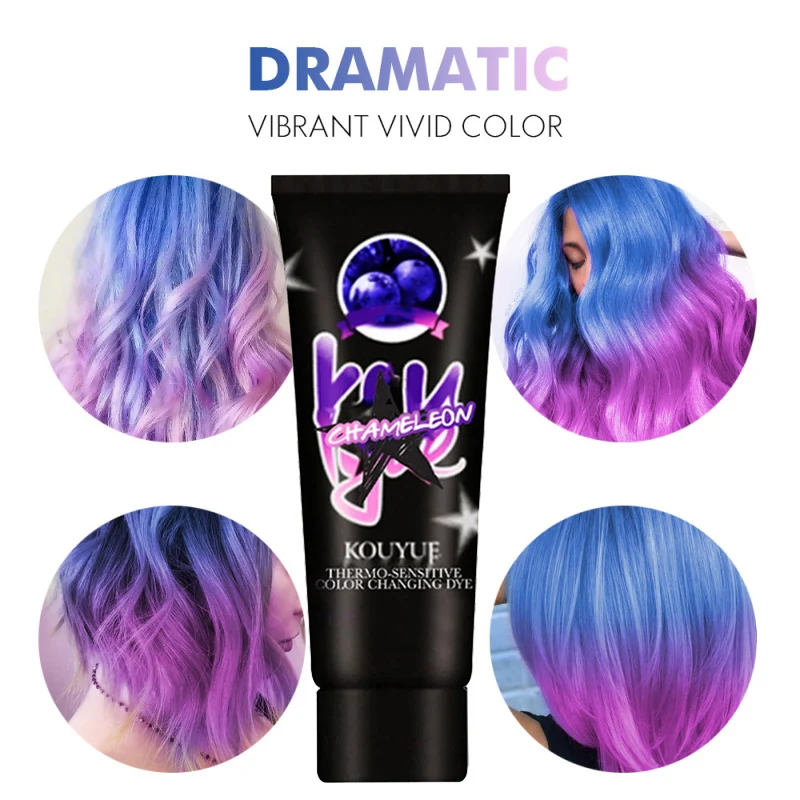 Температура изменения краска для волос Русалка волосы Цвет крем Популярные 4