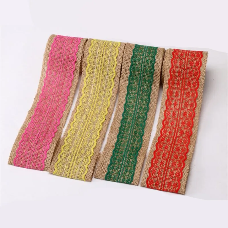 2 м/рулон лента из натурального джута|Кружево| |