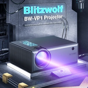 Проектор Blitzwolf 720P, 50-200 дюймов, 2800 лм, 16:9, офисный Умный домашний кинотеатр, поддержка 1080P ввода, портативное видео