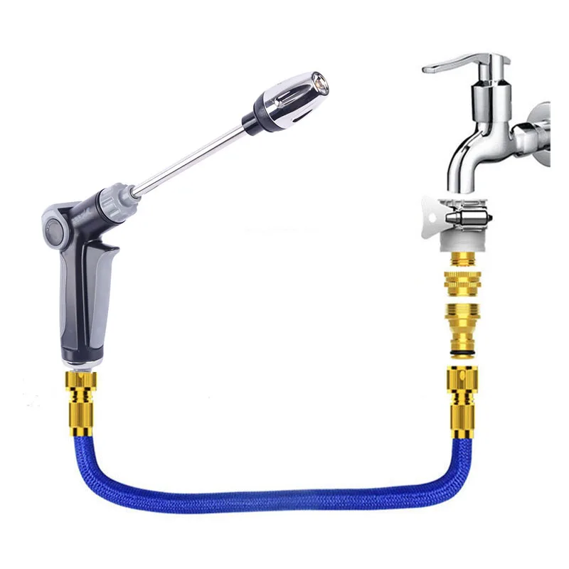 

Hot-selling high-pressure water gun nozzle hose light wear-resistant inflatable hose gardening watering hose multifunctional spr