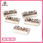 Пружинная Т-образная гайка M3 M4 M5 M6 M8, 5020 шт., с шариком для экструзии алюминия с профилем серии 20304045, алюминиевый профиль