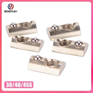 Пружинная Т-образная гайка M3 M4 M5 M6 M8, 5020 шт., с шариком для экструзии алюминия с профилем серии 20304045, алюминиевый профиль