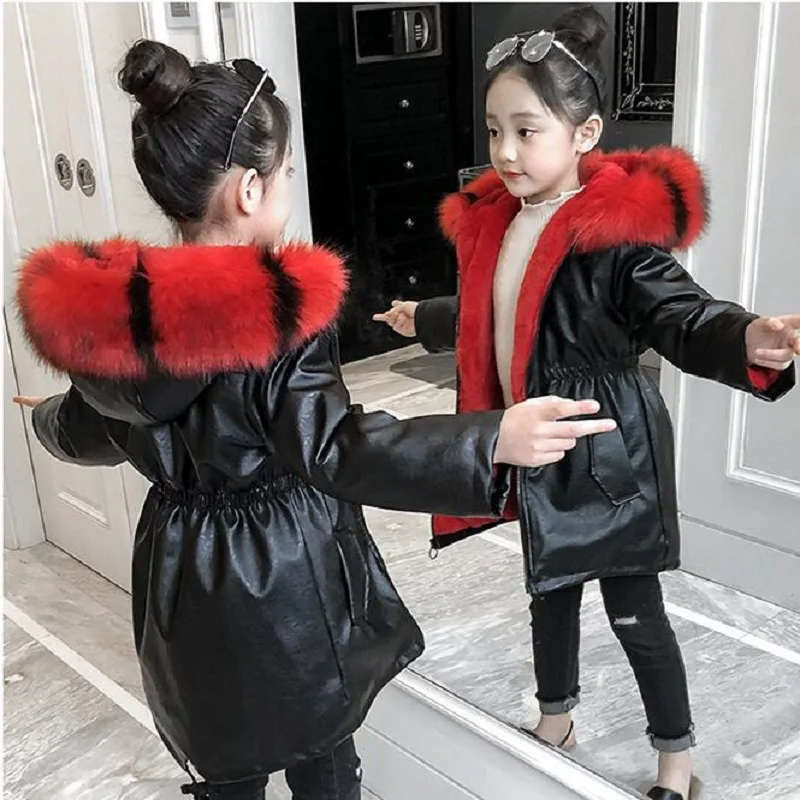 Зимняя куртка на подкладке из хлопка для девочек 4-12 лет, детское модное пальто, детская верхняя одежда, теплый пуховик для малышей, рождественский подарок для девочек