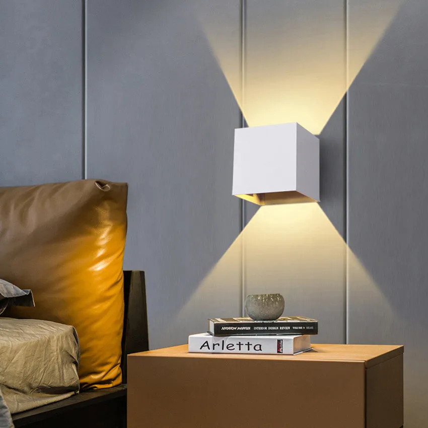 Настенный светодиодный светильник в скандинавском стиле алюминиевые комнатные