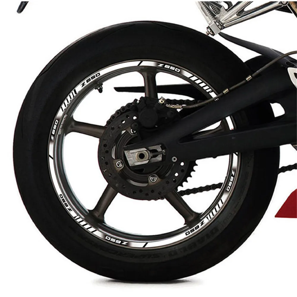 

Motorcycle accessories decorative tire stickers front and rear wheels waterproof protection decal for KAWASAKI Z650 z650 z 650