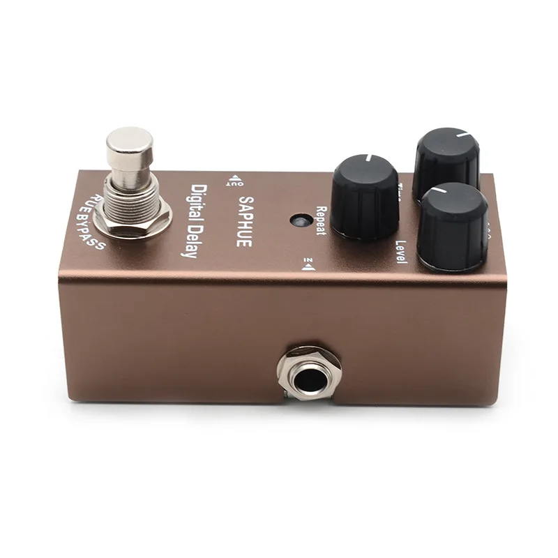 SAPHUE Electric Guitar Digital Delay Pedal Time/Level/Repeat Knob Effect Mini Single Type DC 9V True Bypass | Спорт и развлечения