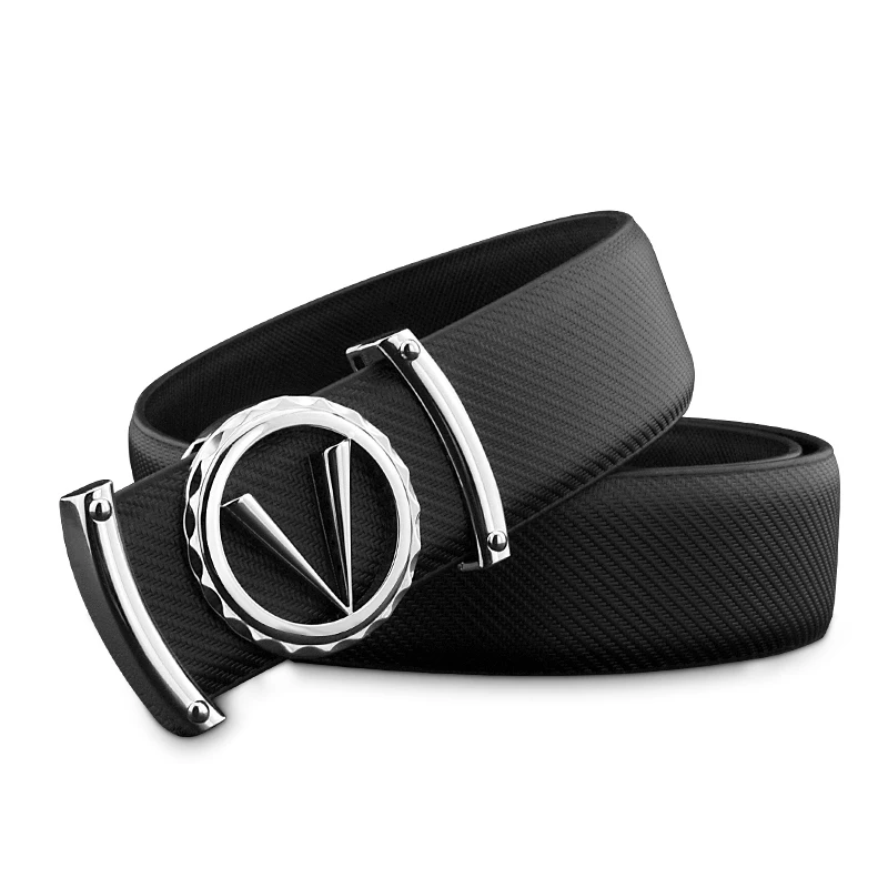 

V Letter Casual Belt for Men White Fashion Designer Belts Boy Leisure Cowskin Waist Strap Genuine Leather Metal Buckle Waistband