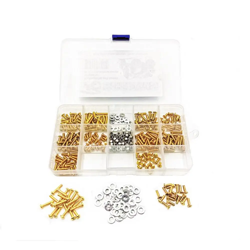 

Yfashion Screws Washer Nuts Box Set for 1/8 1/10 HSP Traxxas Tamiya HPI Kyosho D90 SRC10 Remote Control RC Car Parts