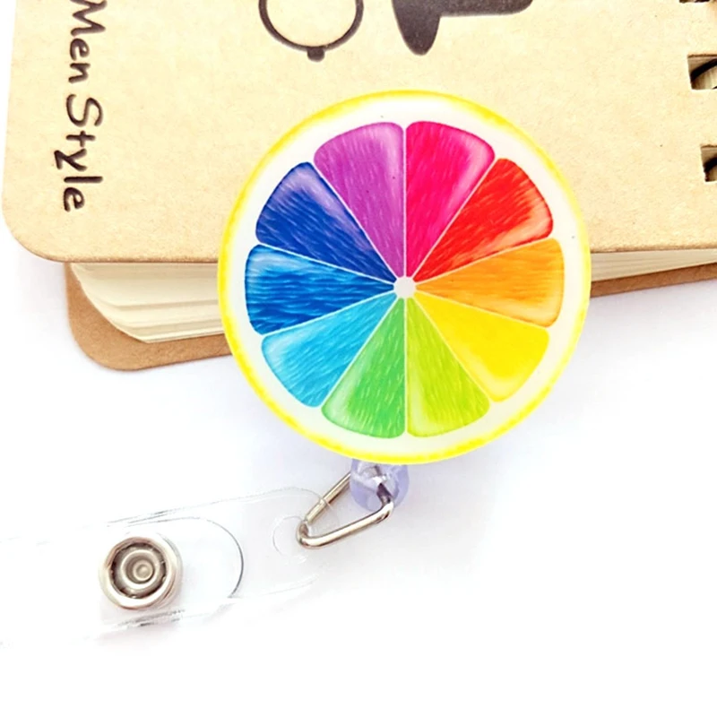 1 шт. держатель для значка с мультипликационным рисунком мини выдвижной значок