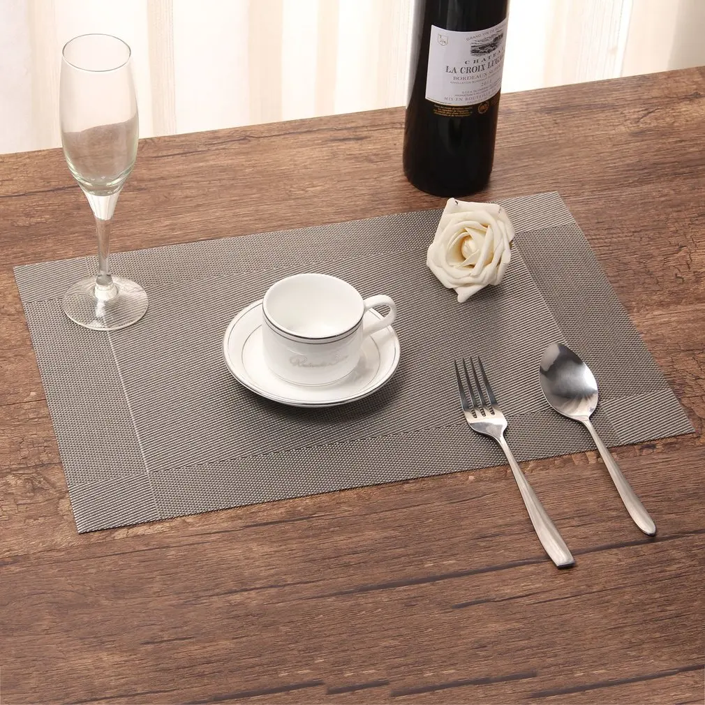 4pcs 45x30cm Fashion Tableware Mats PVC Table Heat Insulation Stain Resistant Placemats for Dining Decoration | Дом и сад