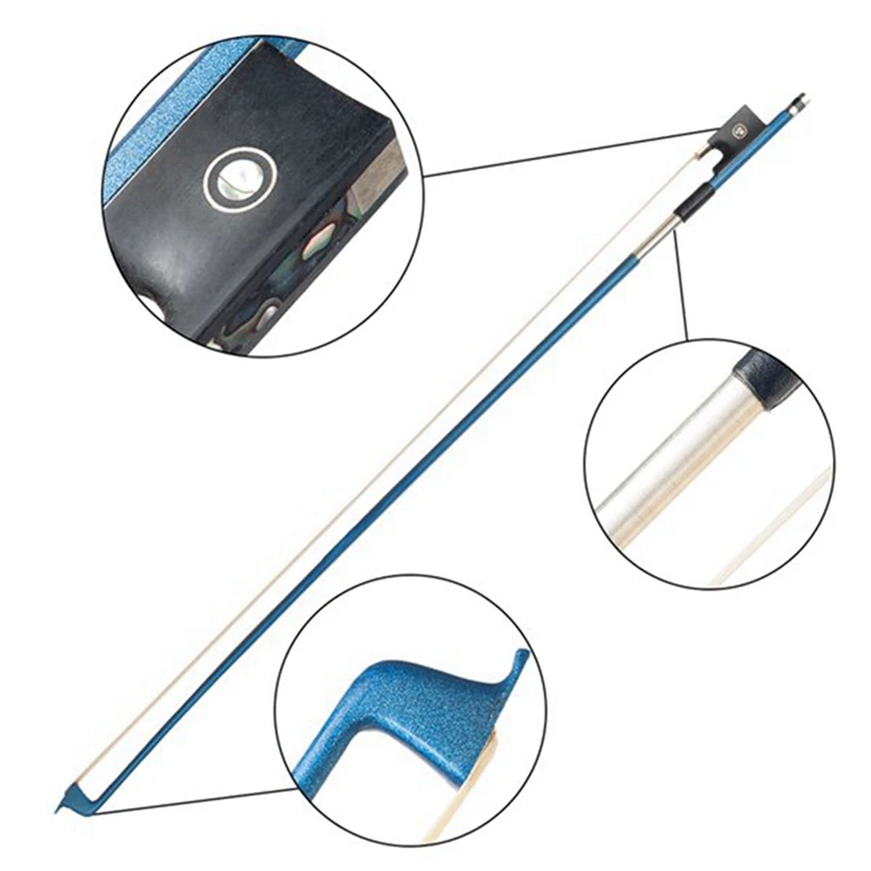 

1 Set Of 4 Strings for 4-String Banjo & 1 Pcs Violin Bow Well Balance Horse Hair Violin Bow Accessories for 4/4