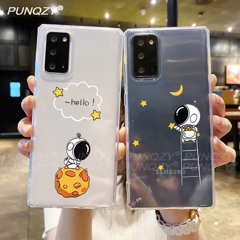 

Funny Space astronaut Phone Case For Samsung A52 A51 A71 S20 S10 S8 S9 Plus A50 A70 A30 S10 E Soft TPU Case For Galaxy S21 Plus