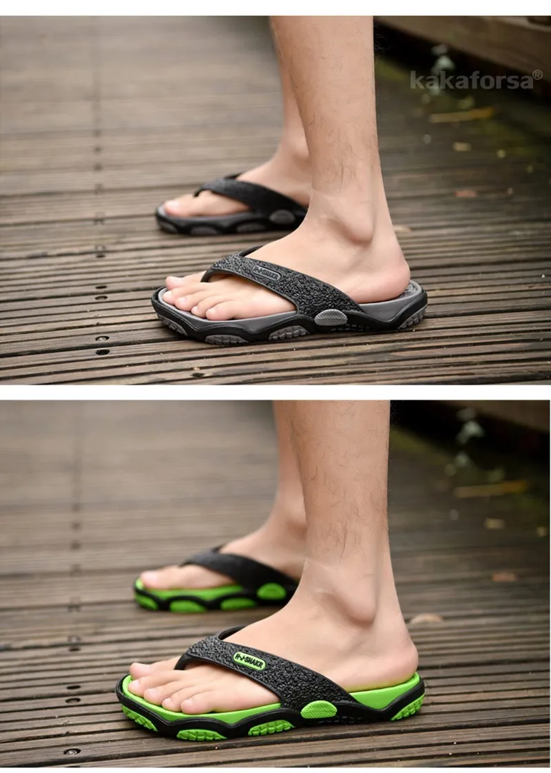 

Kakaforsa Summer Men Flip Flops Bathroom Slippers Fashion Summer Beach Sandal Breathable Outdoor Beach Flip Flops Man Sandals