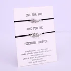 Набор браслетов с подвесками из нержавеющей стали Сердце с бесконечностью, с крыльями