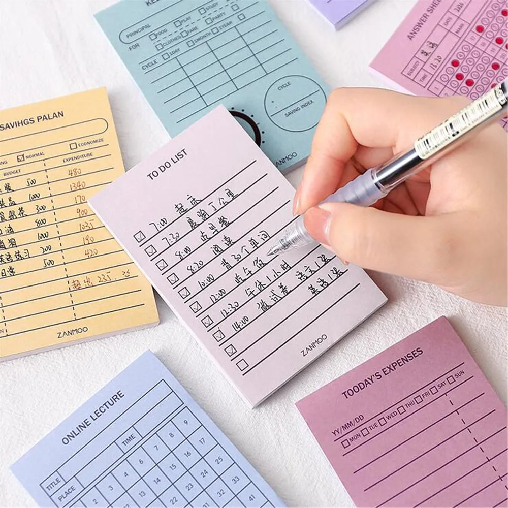 Еженедельный план записная книжка блокнот Ежемесячный рабочий планировщик лист