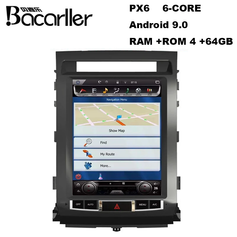 Автомобильная Мультимедийная система PX6 Android 9 0 для TOYOTA LAND CRUISER LC200 2008-2015