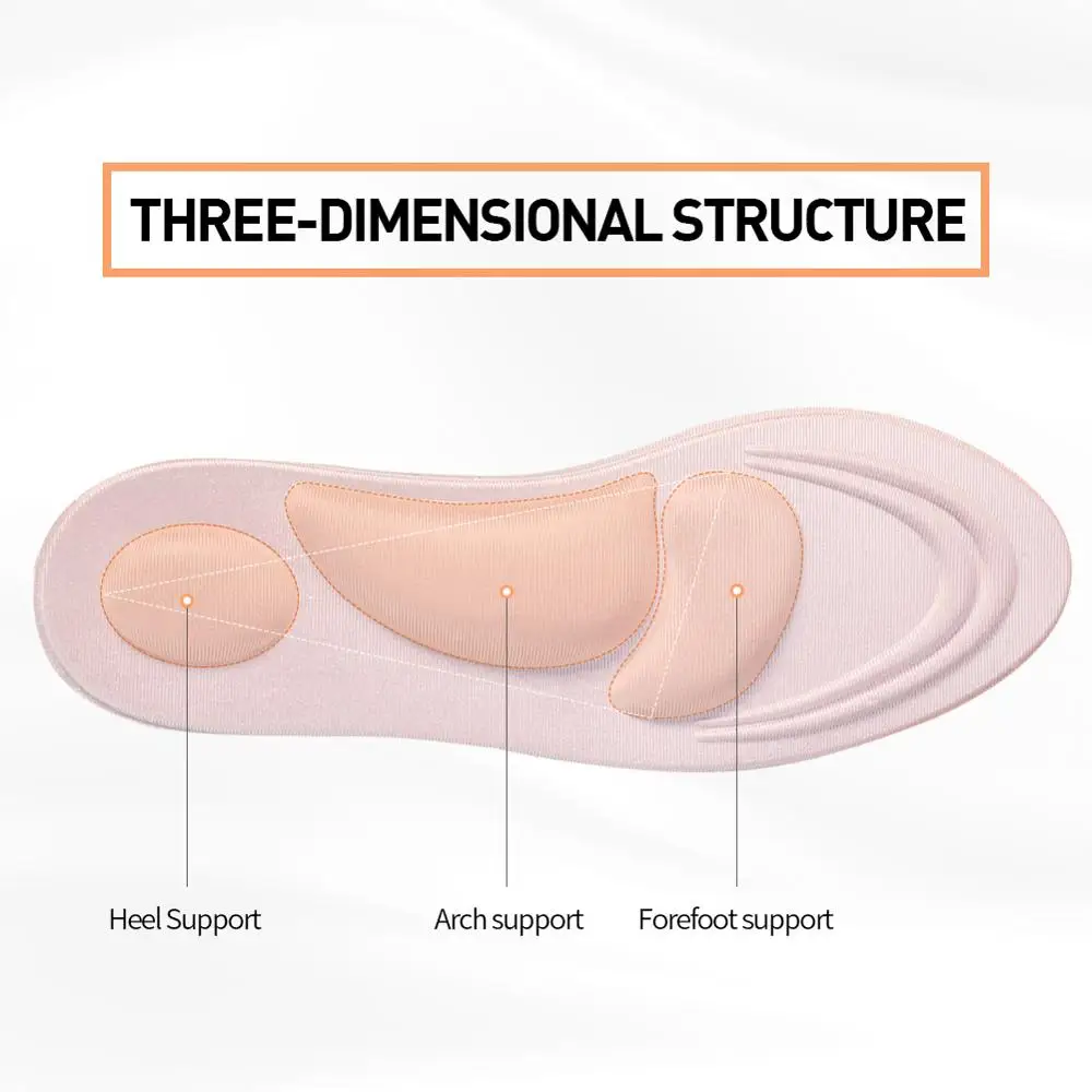 3ANGNI 4D стельки из пены с эффектом памяти для обуви арка поддерживающая высокий