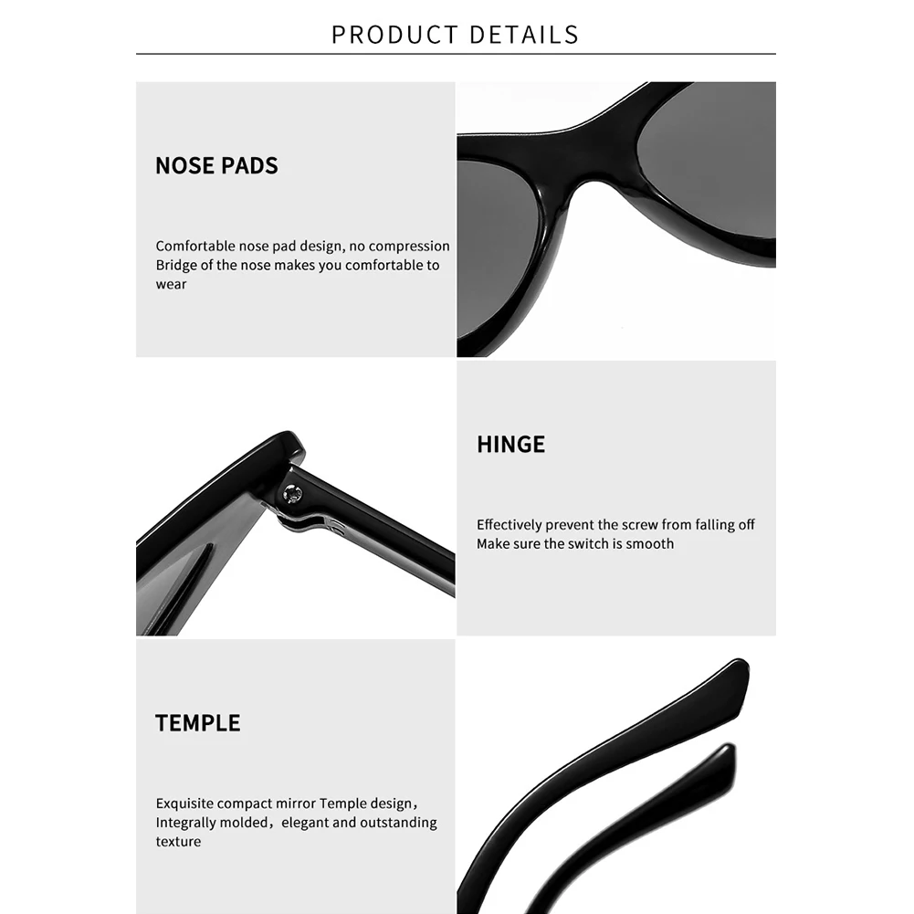 

Vintage Cat Eye Goggles Sunglasses Women Sexy Triangle Retro Small Sun Glasses Men Fashion Street Eyewear Female UV400