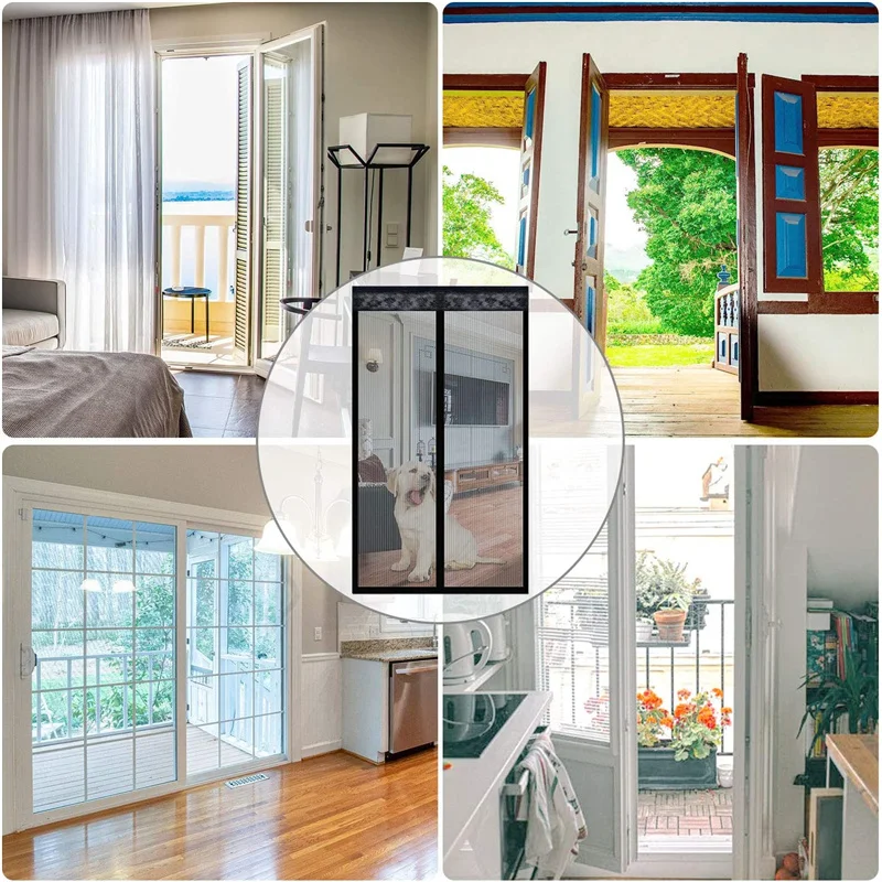 

Magnetic Door Screen Anti-mosquito Curtain Insect Fly Bug Moustiquaire Fenetre Home Automatic Closing Door Screen Living Room