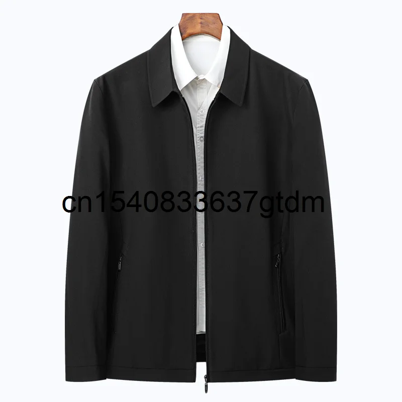 

Новинка Весна 2021, мужская куртка для откорма с лацканами размера плюс, деловая Повседневная куртка для мужчин среднего возраста