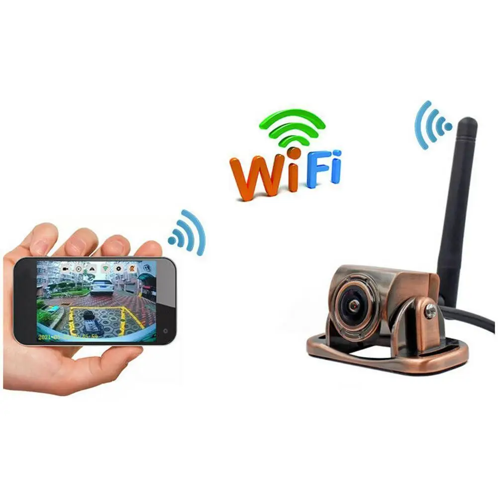 

Wifi Truck Backup Camera Car Reversing Image IP67 Waterproof 180-degree Wide-angle Lens Rear View Backup Camera