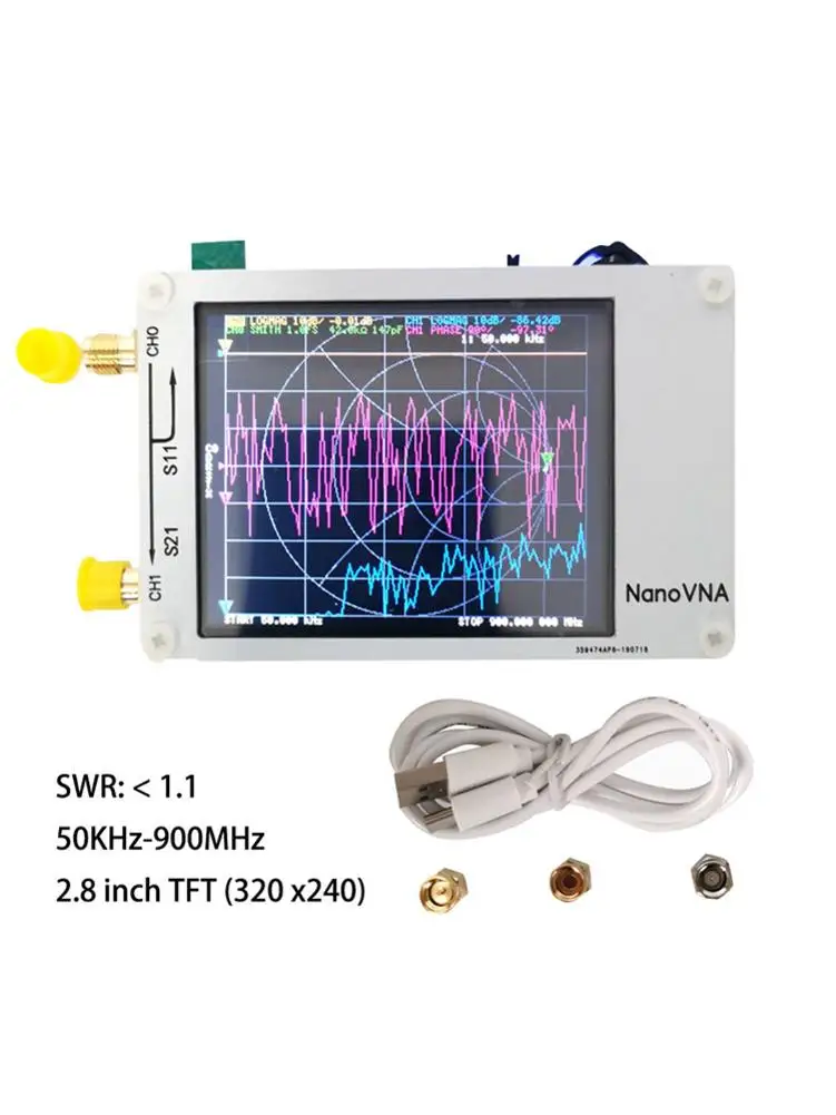 Векторный анализатор сети 50 кГц 900 МГц цифровой дисплей сенсорный экран коротких