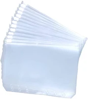 12 binder pockets a7 size binder zipper folder suitable for 6 ring notebook binders waterproof pvc zipper binder