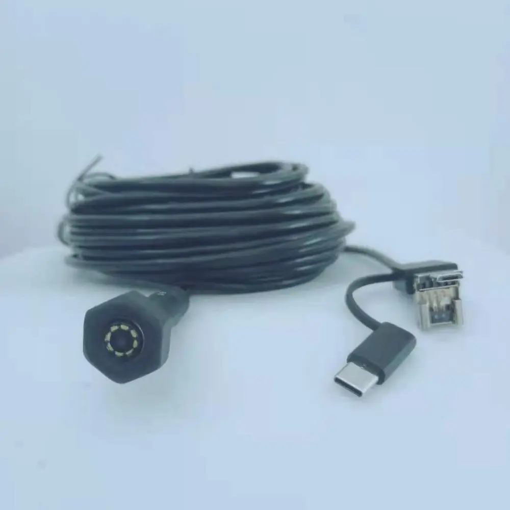 Рыболовная камера Fish Finder Endoscope 20M HD Mini под водой IP67 водонепроницаемая машина Борескоп 8LED зимний инструмент для ледяной рыбалки для смартфонов.