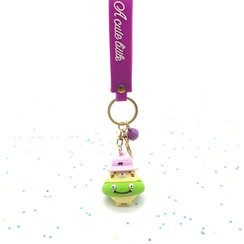 

Novelty Creative Corner Biological Keychain Lovely Hoop Backpack Pendant Bag Decoration Car Key Accessories Keying New Product