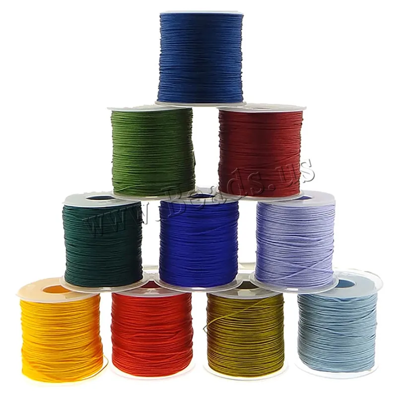 2017 1 мм 100 ярдов/рулон веревка макраме атласные погремушки нейлоновые шнуры/нить