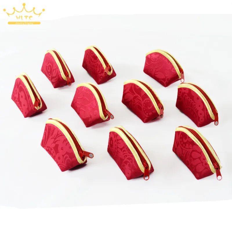 Новая китайская красная бархатная тканевая сумка ювелирные изделия на подарок