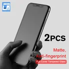 Матовое закаленное стекло для iPhone 11, 12, 13, XS Max, Pro, X, XR, 6S, 7, 8 Plus, 2 шт.