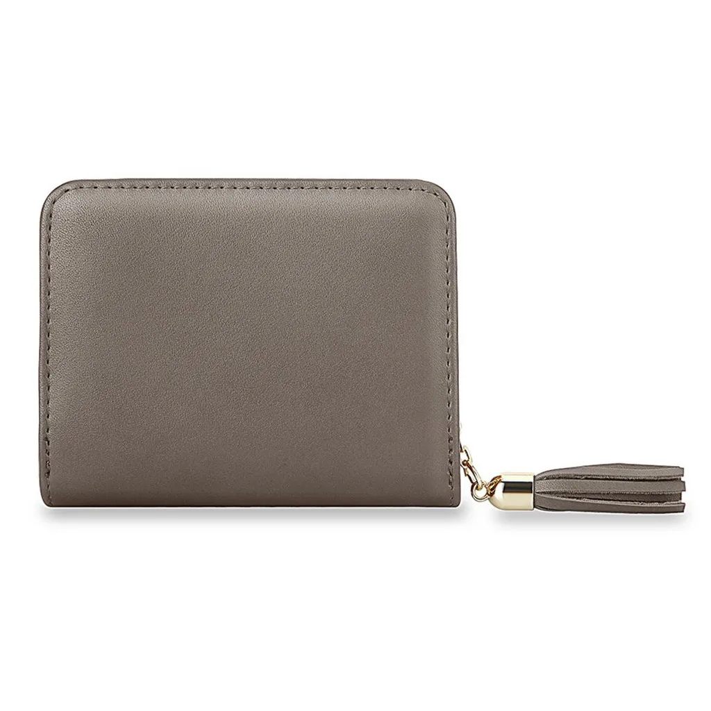 Women Vintage Short Style Student Card Wallet Multi-function Folding Tassel Coin Purse Pouch Key Holde Joker Bags | Багаж и сумки