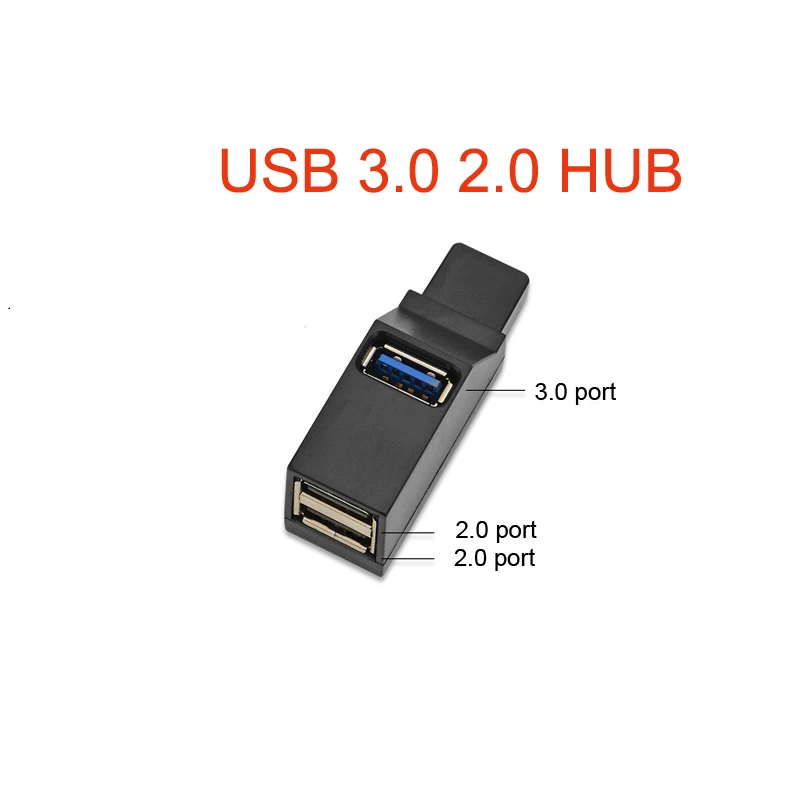 Мини USB 3,0 2,0 концентратор 3 Порты и разъёмы с несколькими usb-портами разветвитель автомобильный адаптер USB HUB 2,0 3,0 высокое Скорость для планшет ноутбук компьютер Тетрадь - Цвет: USB 3.0 HUB