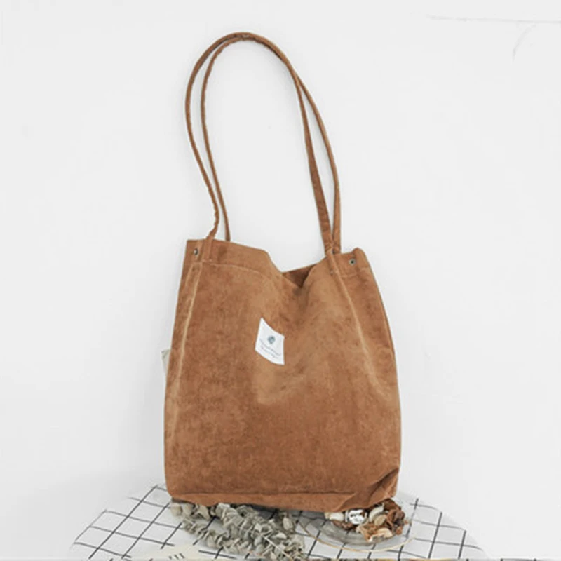 Вельветовые холщовые сумки на плечо для женщин женская сумка из эко-ткани