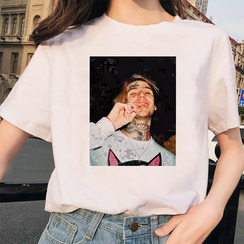 Lil Peep Rapper футболка Rap хип-хоп kawaii Girl Женская Футболка harajuku 90s Корейская винтажная Tumblr футболка с графическим рисунком женские топы