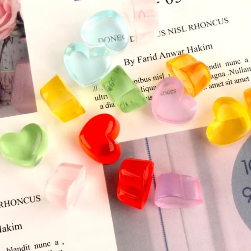 Искусственные подвески из смолы 20 шт. милые аксессуары в виде сердца звезды фуджа